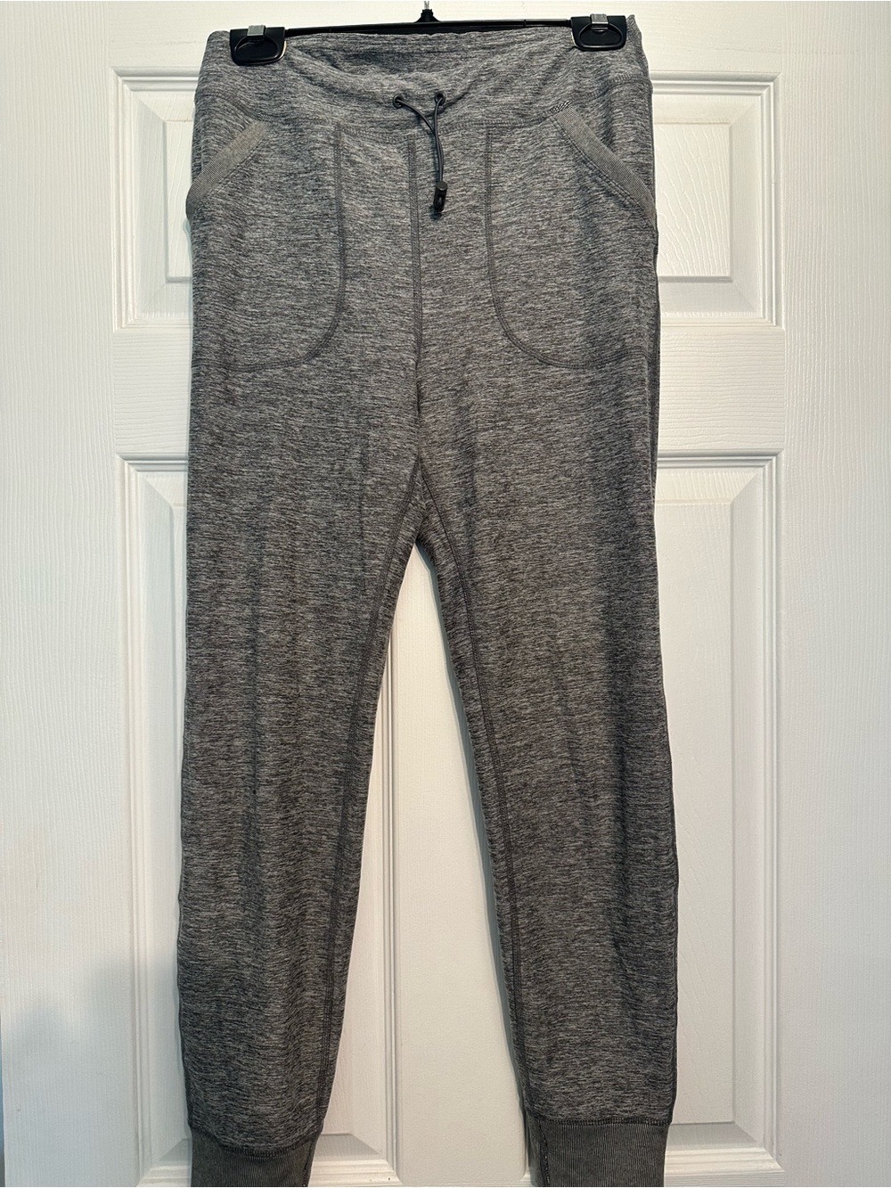 Nine West Active Women's Gray Heather Jogger Sweatpants with Drawstring Waist
